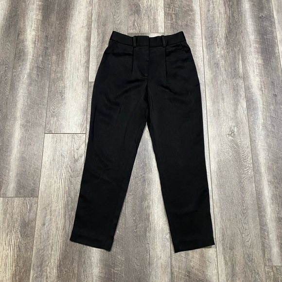 Reiss Black Cropped Slacks - Picture 1 of 11